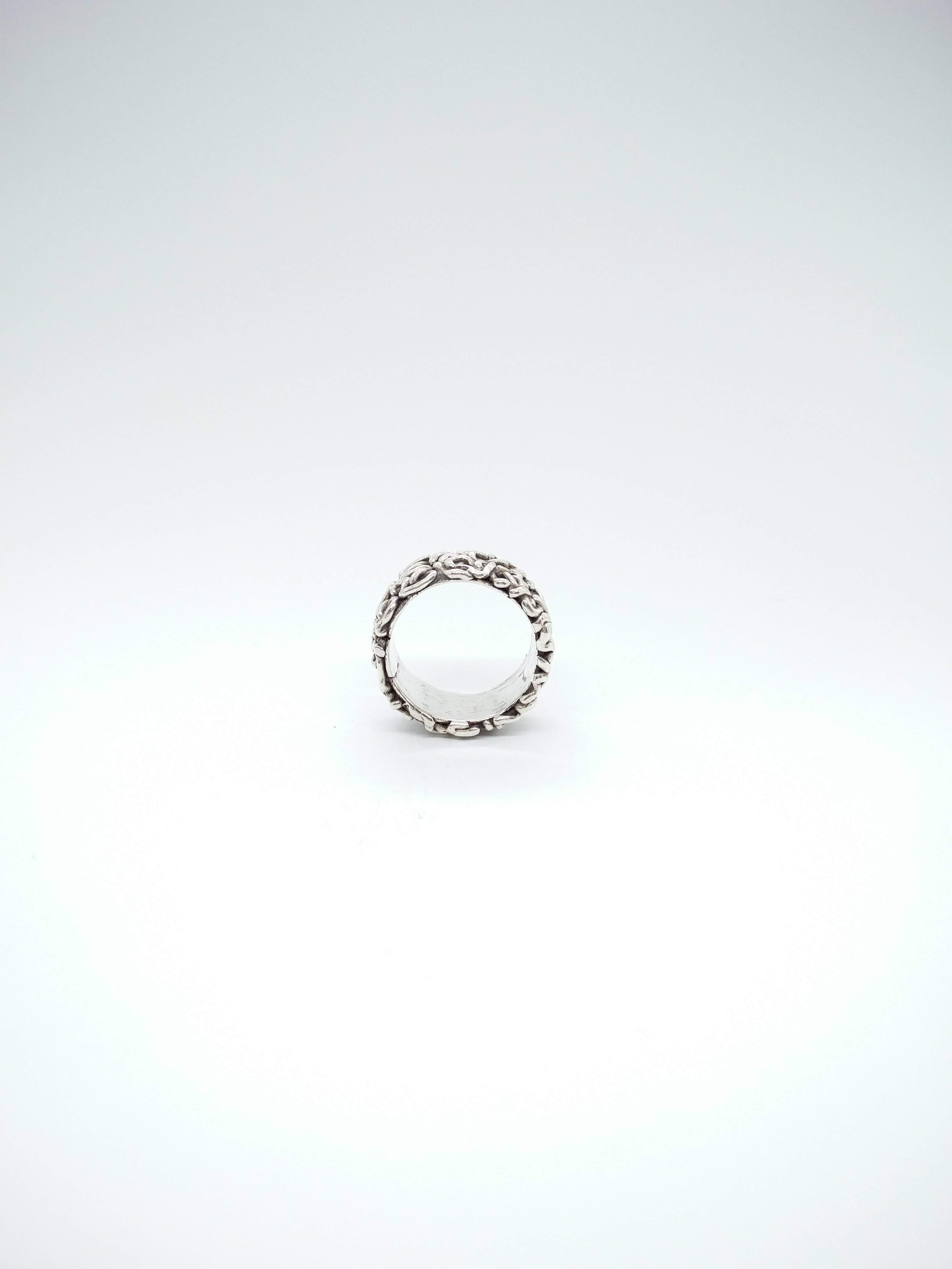 Wide Statement Silver Ring