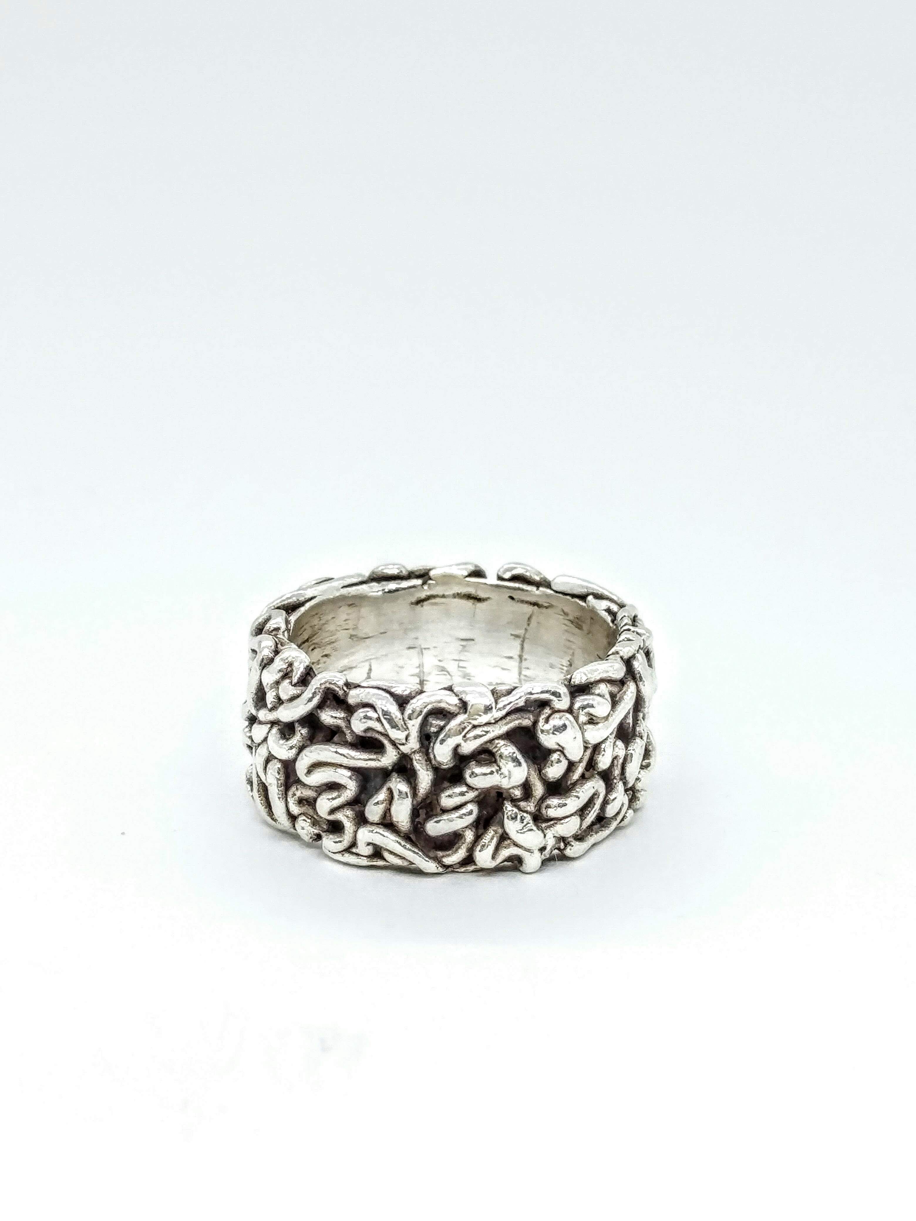 Wide Statement Silver Ring