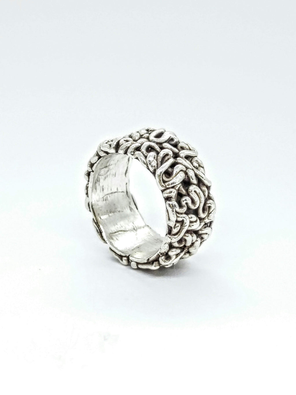 Wide Statement Silver Ring