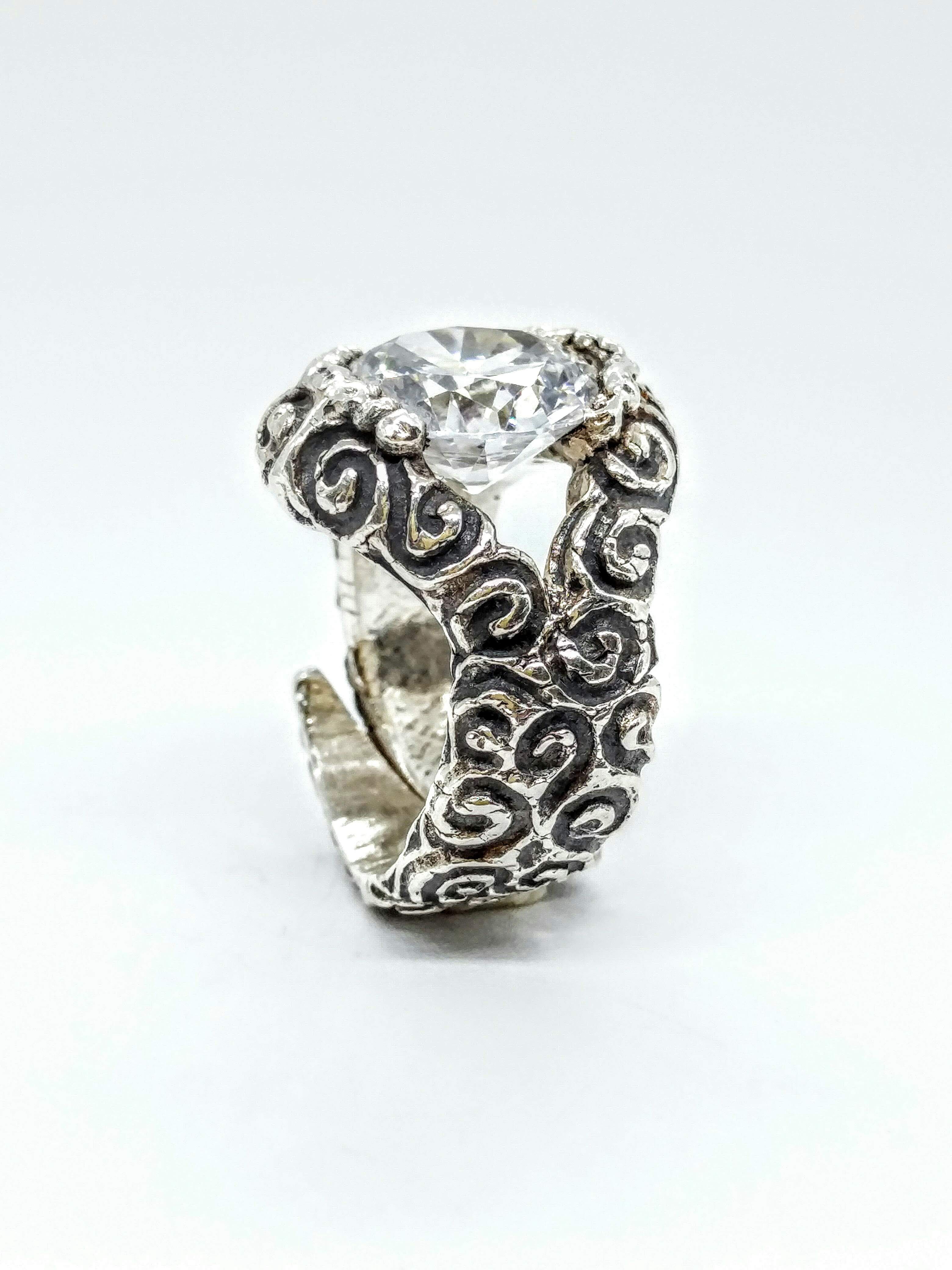 Silver Ring With Zirconia