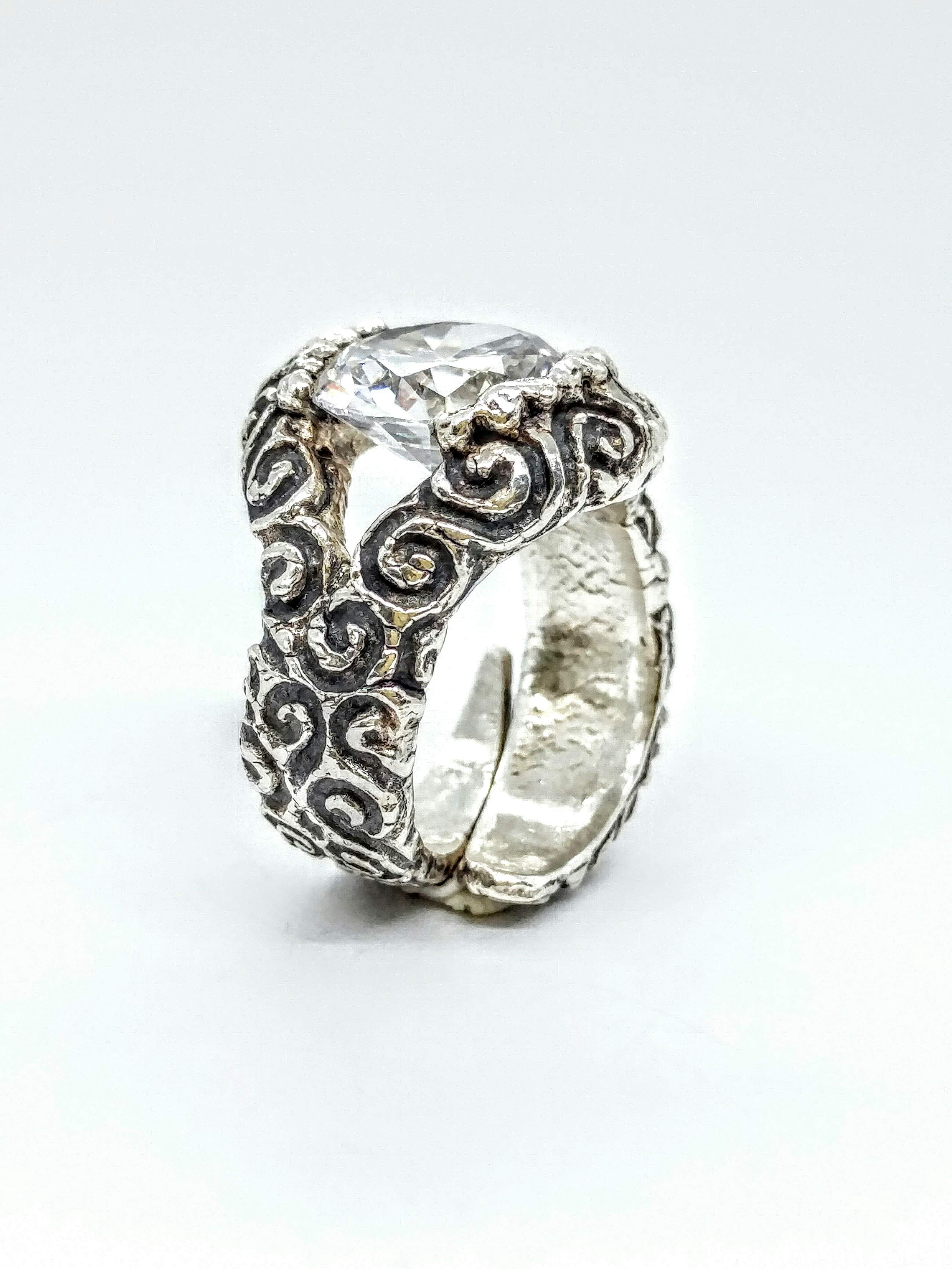 Silver Ring With Zirconia