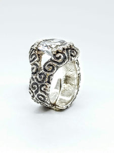 Silver Ring With Zirconia