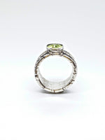 Silver Ring With Green Zirconia